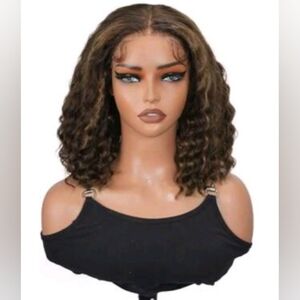 Short Ombre Bob 180% Human Hair Wig- Glueless. .